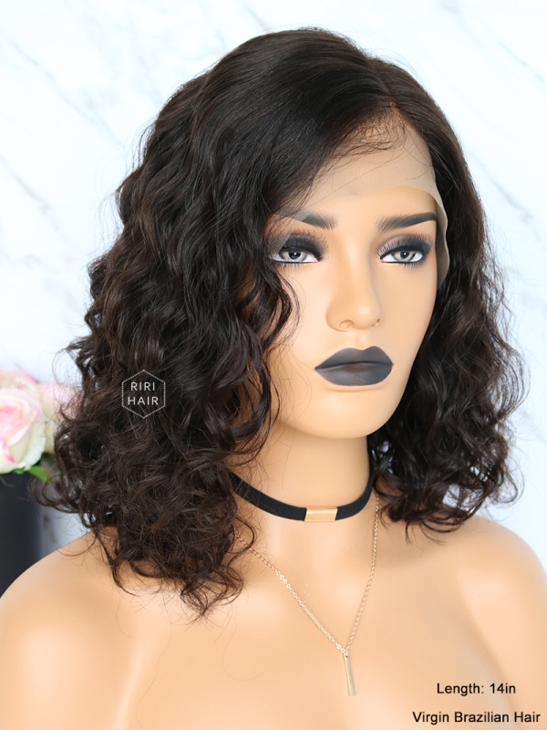 Short wavy lace front wigs sale