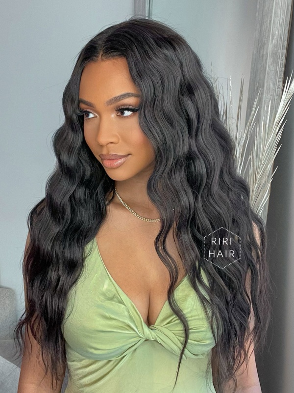 Black Straight Virgin Human Hair 13X6 Lace Front Wig [RHW01] - Natural  Looking Wigs From 