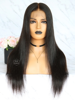 Black Straight 360 Frontal Wig Virgin Human Hair [360W01]