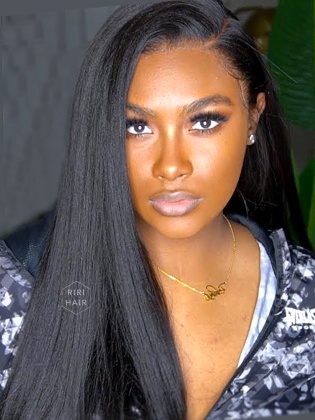 Yaki Staight Virgin Human Hair 360 Frontal Wig [360W03]