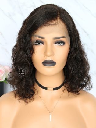 Short Wavy Bob Lace Front Wig Virgin Human Hair [RBW02]