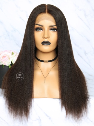 Virgin Brazilian Hair Kinky Blowout Lace Front Wig [RLW04]