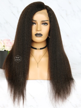 Virgin Brazilian Hair Kinky Straight Full Lace Wig [RFW04]