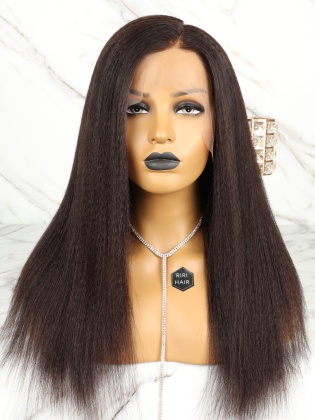 Blowout Kinky Straight 13X6 Frontal Wig Virgin Human Hair [RHW03]