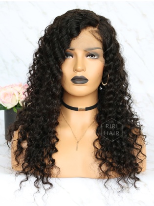 Deep Wave Virgin Brazilian Human Hair Lace Front Wig [RLW05]
