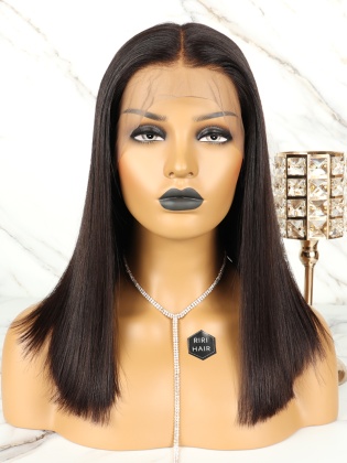  Luxury Virgin Brazilian Hair Straight Lob Lace Front Wig [RBW20]