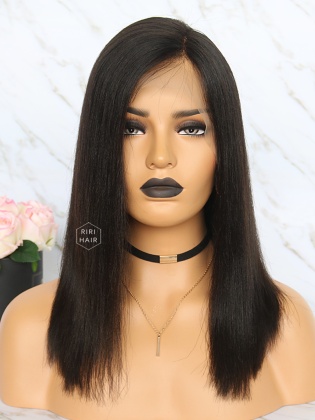 Yaki Straight Black Virgin Human Hair Bob Wigs [RBW06]