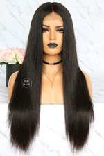 Silky straight lace front wig